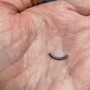 Anatometal Black Niobium Curved Barbell Post Custom Made